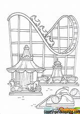 Park Amusement Coloring Pages Coaster Roller Fair Theme Drawing Achterbahn Parks Disney Parque Sheet Yahoo Search Gif Dibujos Colorear Visit sketch template