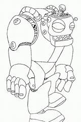 Coloring Robot Zombie Pages Halloween Big Sheets Popular Cartoon sketch template