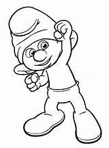 Smurfs Clumsy Smurf Coloring sketch template