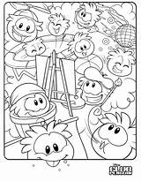 Penguin Club Coloring Pages Puffle Print Printable Puffles Party Penguins Colouring Basketball Playing Color Sheet Reply Leave Cancel Giants Haiti sketch template