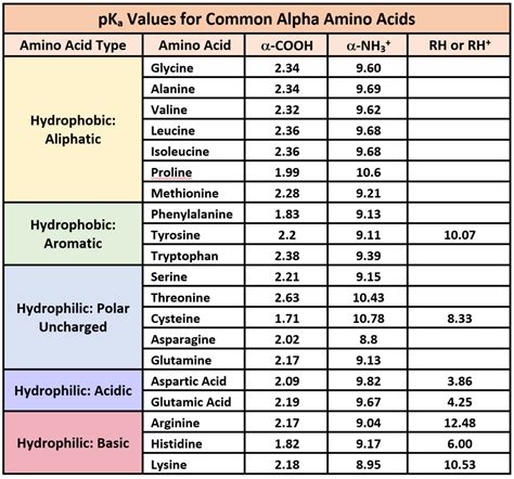 amino acid abbreviation chart