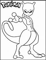 Mewtwo Coloring Pokemon Pages Mega sketch template