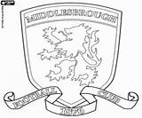 Middlesbrough Fc Shield Football Coloring Pages League Premier Badge Logo Emblems Flags England City Cardiff Oncoloring sketch template