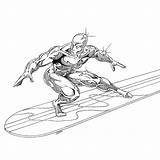 Surfer Silver Coloring Pages Superheroes Printable Argent Printablefreecoloring Marvel Coloriage Drawing Books Surf Kb Heroes Getdrawings sketch template