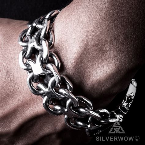 designer mens silver bracelet mm wide kbb silverwownet silverwow