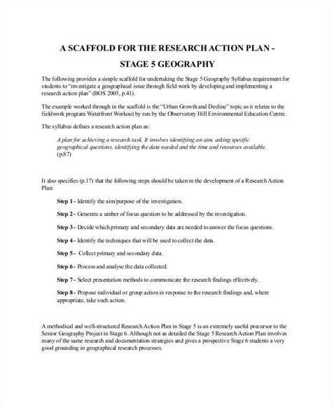 action plan format samples  ms word