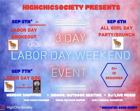 Eventhi Highchicsociety Presents 3 Day Labor Day Weekend Event