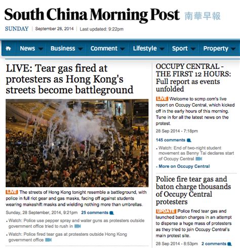 South China Morning Post Drops Paywall For Occupy Central Coverage