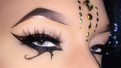 Bronze Egyptian Goddess Eyeliner Arabic Inspired Makeup