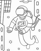Astronaut Coloring Pages Kids Printable Color Cool2bkids Space Drawing Astronauts Children Moon Sheets sketch template