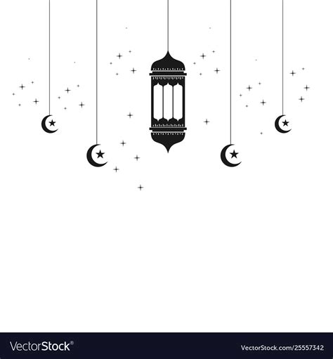 ramadan lantern template design royalty  vector image