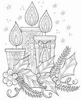 Coloring Christmas Pages Night Sky Adult Candles Enchanting Pdf Adults Intricate Vintage Downloads Printable Getdrawings Favecrafts Color Book Getcolorings Choose sketch template