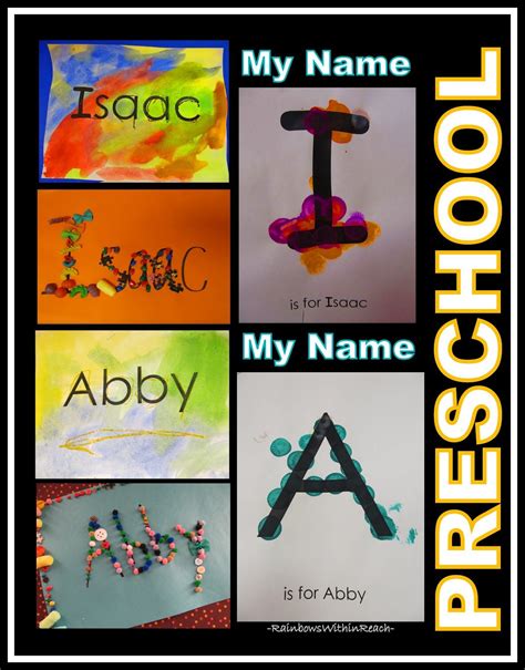 recognition art literacy arts literacy preschool names