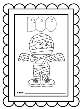 halloween coloring pages   chalk tpt