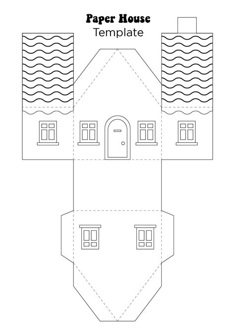 cut  printable house template