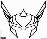 Thor Colorier Colorare Helmet Marvel Colouring sketch template