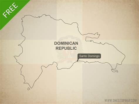 Free Vector Map Of Dominican Republic One Stop Map