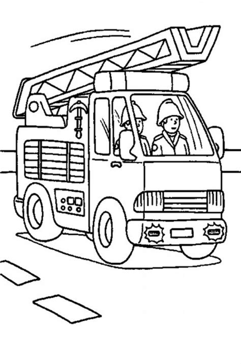 cartoon firefighter coloring page  printable fireman coloring
