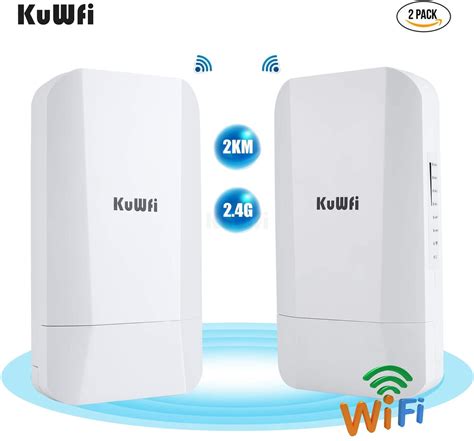 kuwfi mbps outdoor wireless bridge long distance point  point wifi extender wifi