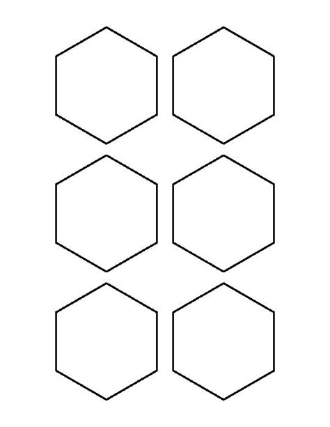 hexagon pattern   printable outline  crafts creating