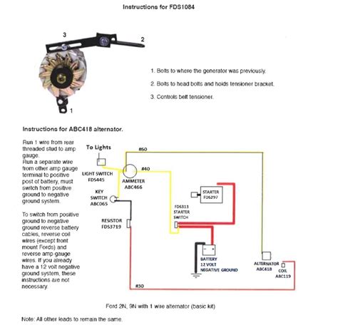 install   wire alternator   tractor wiring diagram  schematics