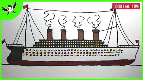 draw titanic ship  step  number  easy drawing tutorial youtube