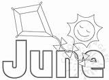 Coloring Month Months June Pages Sheet Summer Year Getdrawings sketch template