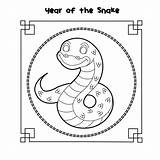 Snake Coloring Pages Year Colouring Chinese Print Coloringkids Kids sketch template