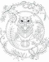 Owl Coloring Pages Abstract Hard Color Getcolorings Getdrawings sketch template