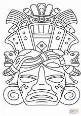 Mayan Mayas Aztec Mascaras Dibujo Supercoloring Inca Masque Aztecs Mascara Azteca Ausmalbilder Mayn Plague Getdrawings Totem Imprimer Aztecas Máscara Numbers sketch template
