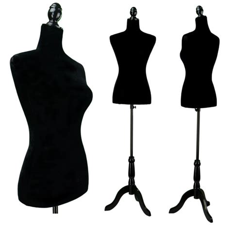 ktaxon female mannequin torso clothing dress form display sewing mannequin  tripod stand black