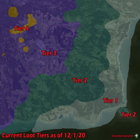 chernarus loot tier map   current data set  bi umrnipplesworth