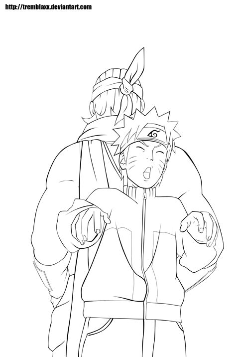 Naruto And Killer Bee Lineart By Ramzykamen On Deviantart