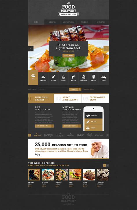 delivery services responsive website template