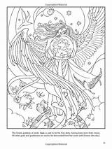 Coloring Pages Book Goddess Gaia Goddesses Adults Printable Sheets Greek Colouring Books Wiccan Amazon Earth Dover sketch template