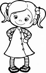 Coloring Girl Pages Cute sketch template