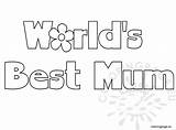 Mum Worlds Coloring Mother Coloringpage Eu sketch template