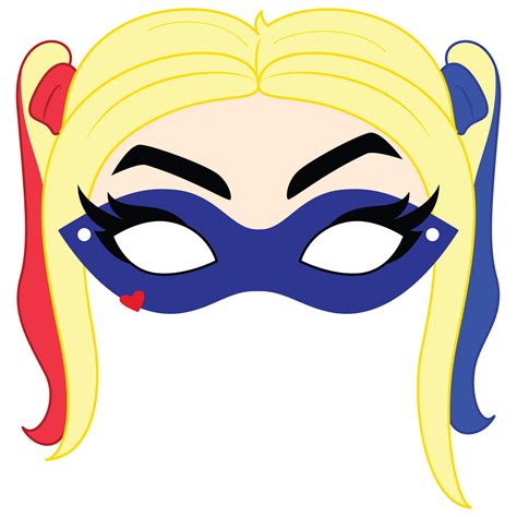 harley quinn mask template  printable papercraft templates