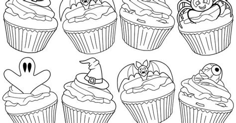 adult coloring book page halloween cupcakes  blue star coloring