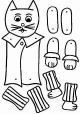 Gatto Giochi Marionette Disegno Fermacampioni Lavoretti Stampare Burattini Pagina Ritagliare Costruire Pinocchio Animali Scheda Infanzia Coniglio Bambole Salvato Varie Fiaba sketch template
