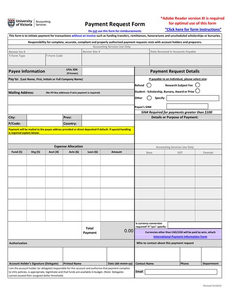payment requisition form sample  template