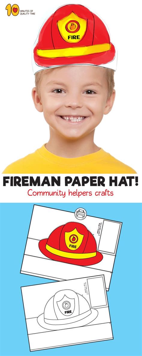 fireman hat template fireman hat fireman kids fire safety preschool