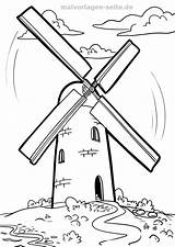 Windmill Ausmalen Malvorlage Windmühle Viento Molinos Niederlande Coloringhome sketch template