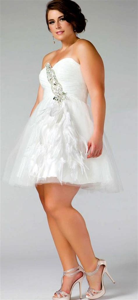 Plus Size Short White Dresses Cocktail Party Short Mini Prom And