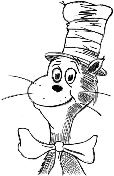 drawing dr seuss  cat   hat coloring page color luna