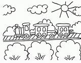 Coloring Pages Trains Train Printable Popular sketch template