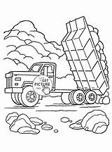 Coloring Pages Truck Transportation Semi Mining Tow Water Land Color Peterbilt Dump Printable Landfill Print Sheets Drawing Preschool Colouring Getcolorings sketch template