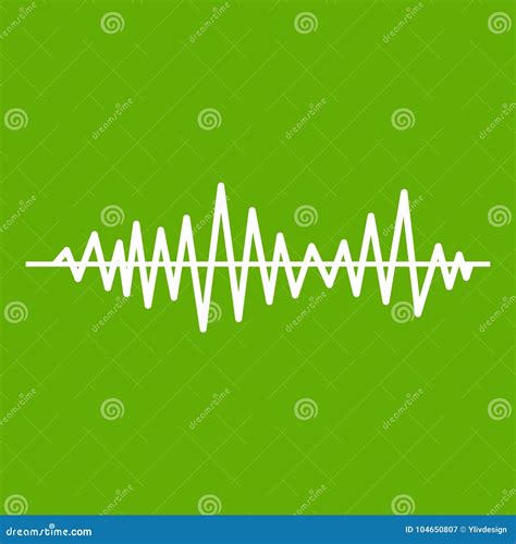 sound waves icon green stock vector illustration  energy