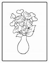 Coloring Flower Pages Print Printable Roses Sheets Sheet Vas Kids Colouring Girls sketch template