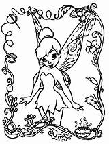 Coloring Fairies Disney Pages Printable Kids Tinkerbell sketch template